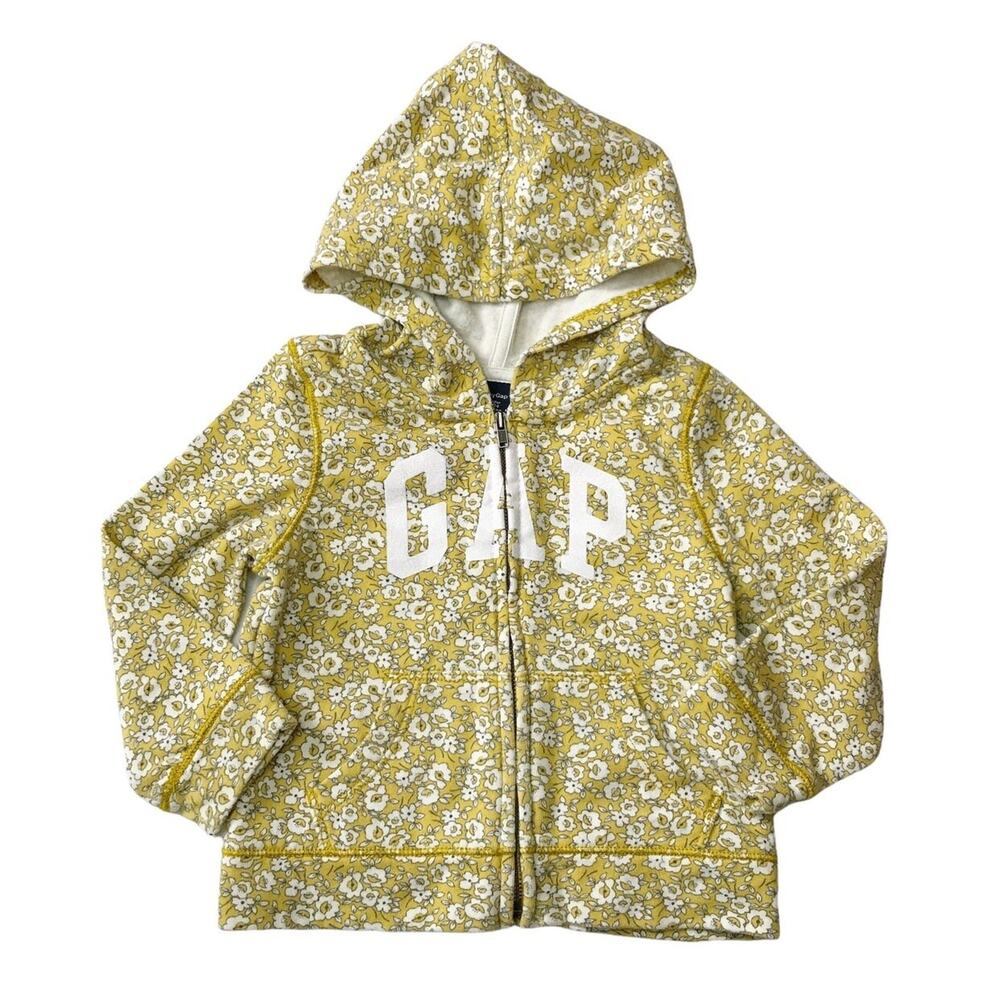 Gap Girls Floral Logo Hooded Sweatshirt 18-24M - Picture 1 of 5